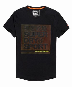 Superdry Core Graphic Férfi Pólók Fekete | HEJYC1532